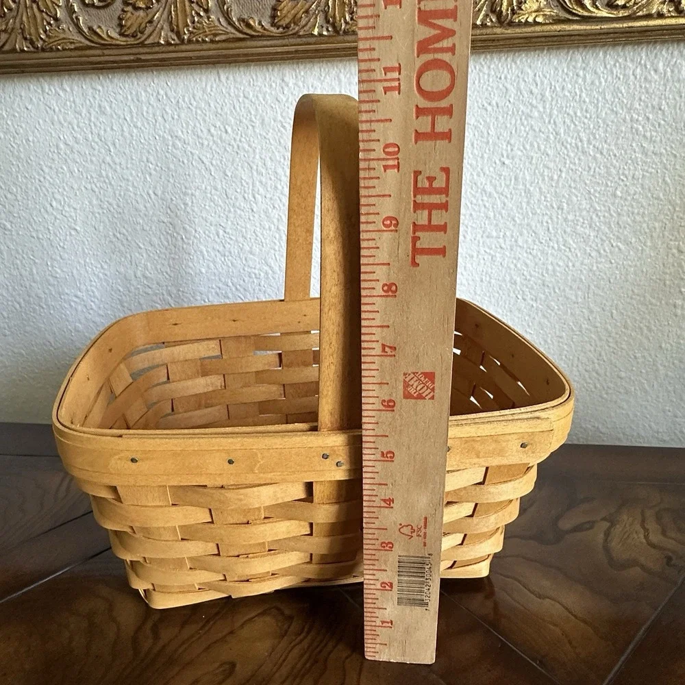 Longaberger 2002 Spring Basket 10.5 Inch Handle American Holly Tree‎ Liner New